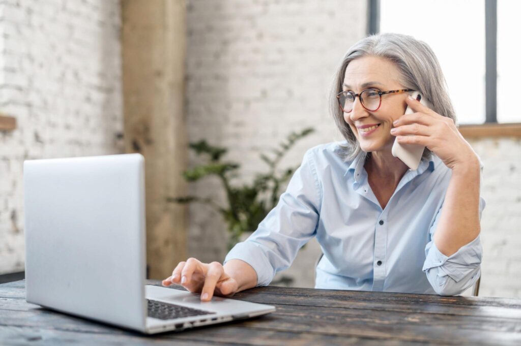 woman on phone